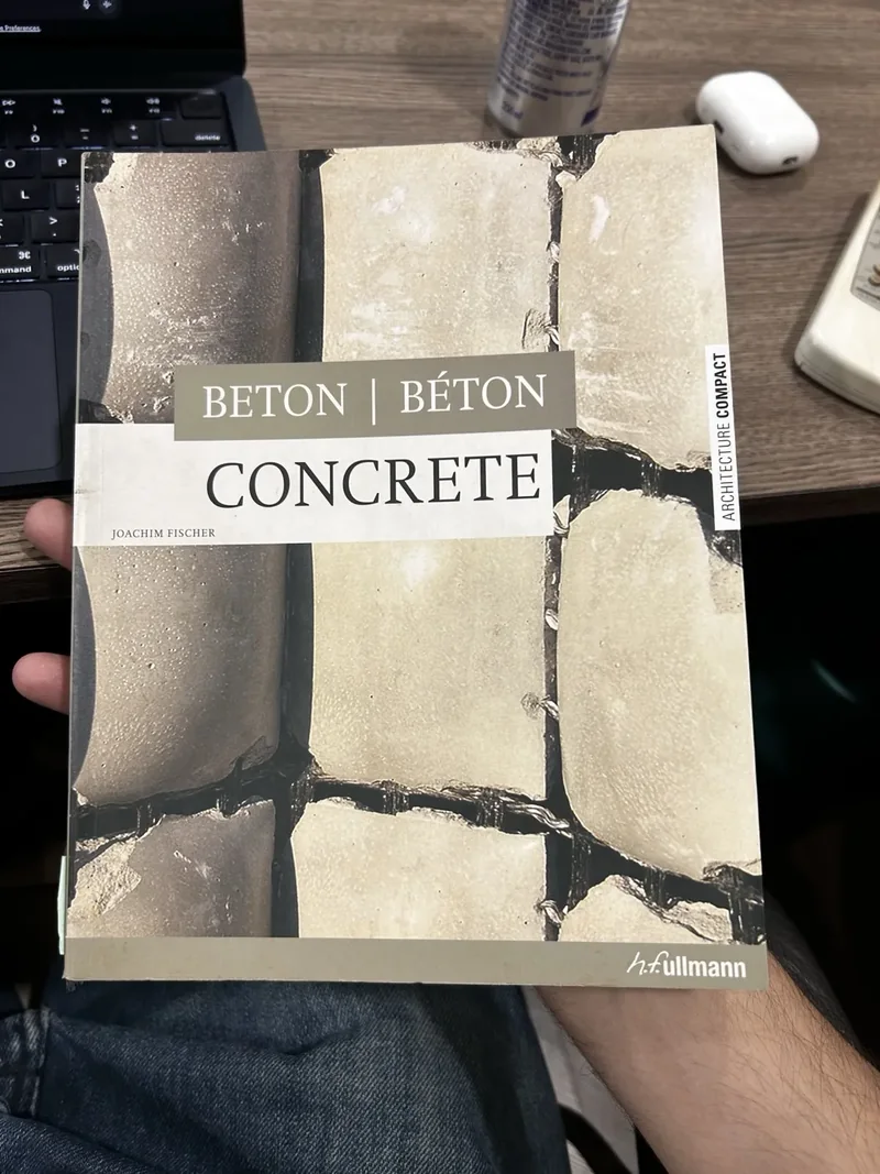 Concrete material sample photographed during my fellowship field research.