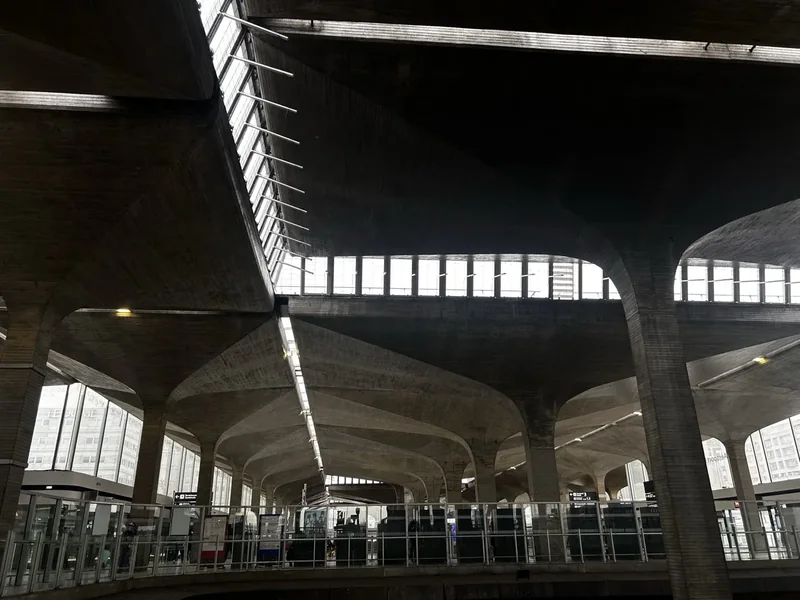 My field photograph of a vaulted concrete interior in Paris.